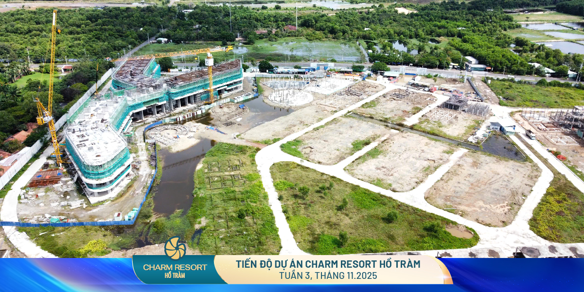 Charm Resort Hồ Tràm tăng tốc tiến độ trên từng hạng mục